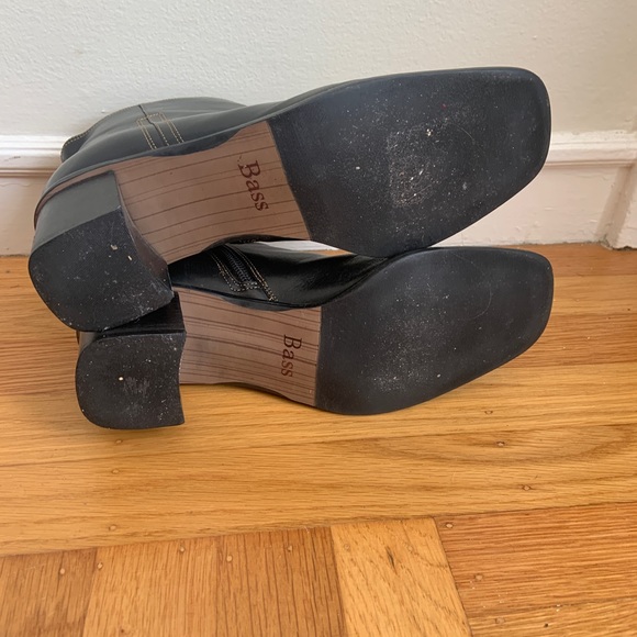 Bass square toe block heel boots vintage - Picture 5 of 5